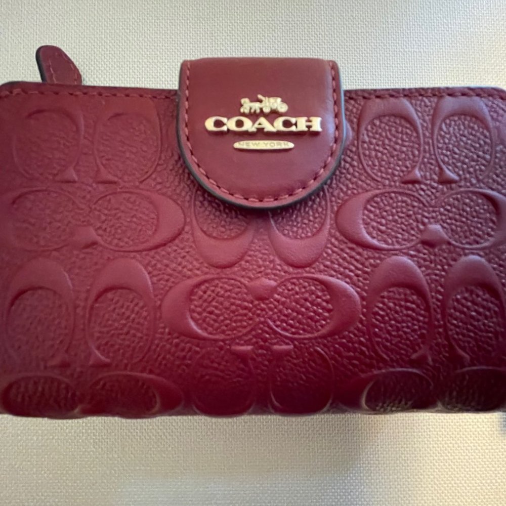 NWT Coach Red Leather Wallet